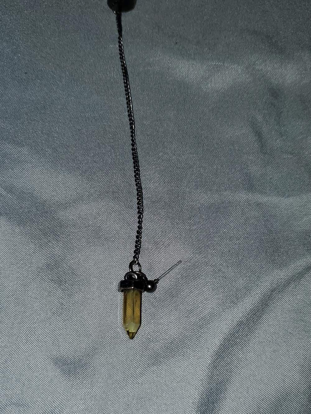 Yellow Crystal Point Pendant Necklace - Unbranded